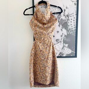 Elliatt Floral Halter Mini Dress - Multicolor